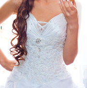 свадебное платье,  белое,  цельное