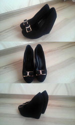 Чёрные туфли с бантиком,  размер: 37
